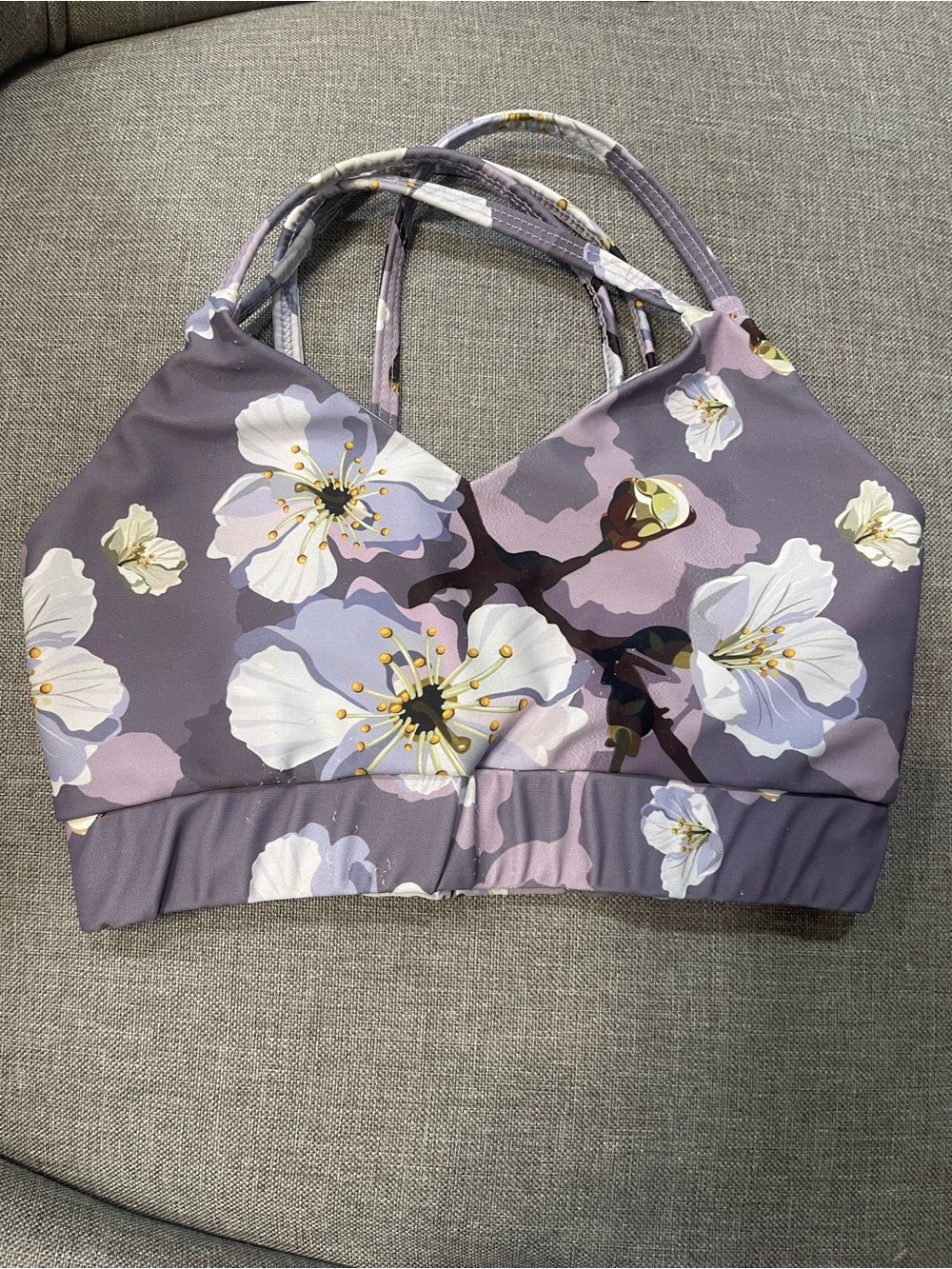 Purple Pixies Girls Lavender Floral Dance Costume Top - Kids Dancewear medium